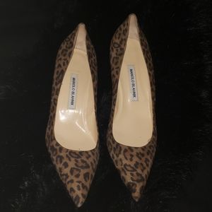 Manolo Blahnik Leopard Print Kitten